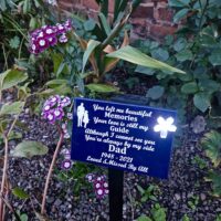 Granite Style Solar-Powered Commemorative Plaque - Image 2