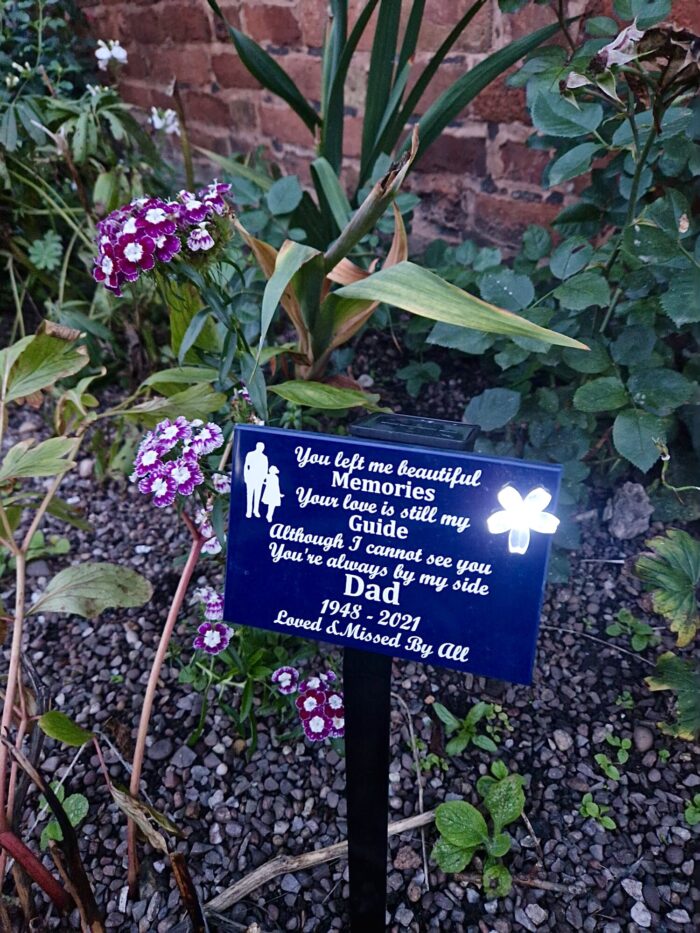 Granite Style Solar-Powered Commemorative Plaque - Image 2
