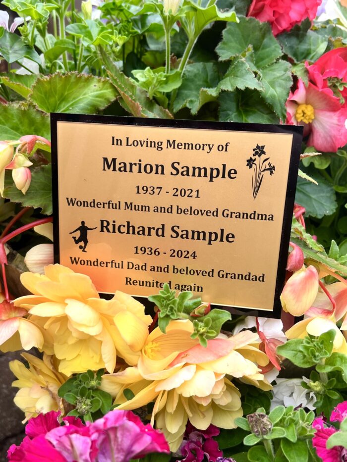 Large Perspex Commemorative Plaque