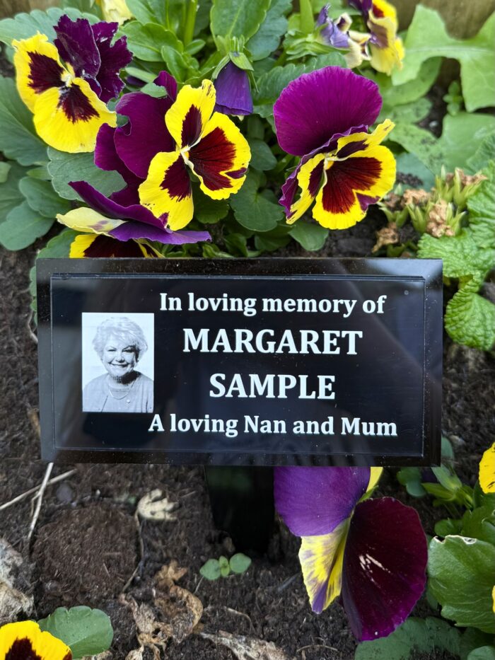 Small Perspex Commemorative Plaque with Laser Photograph