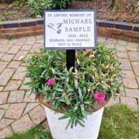Enclosed Ashes Medium Perspex Commemorative Plaque