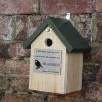 Bird Nest Box including Large Perspex Inscription Plaque