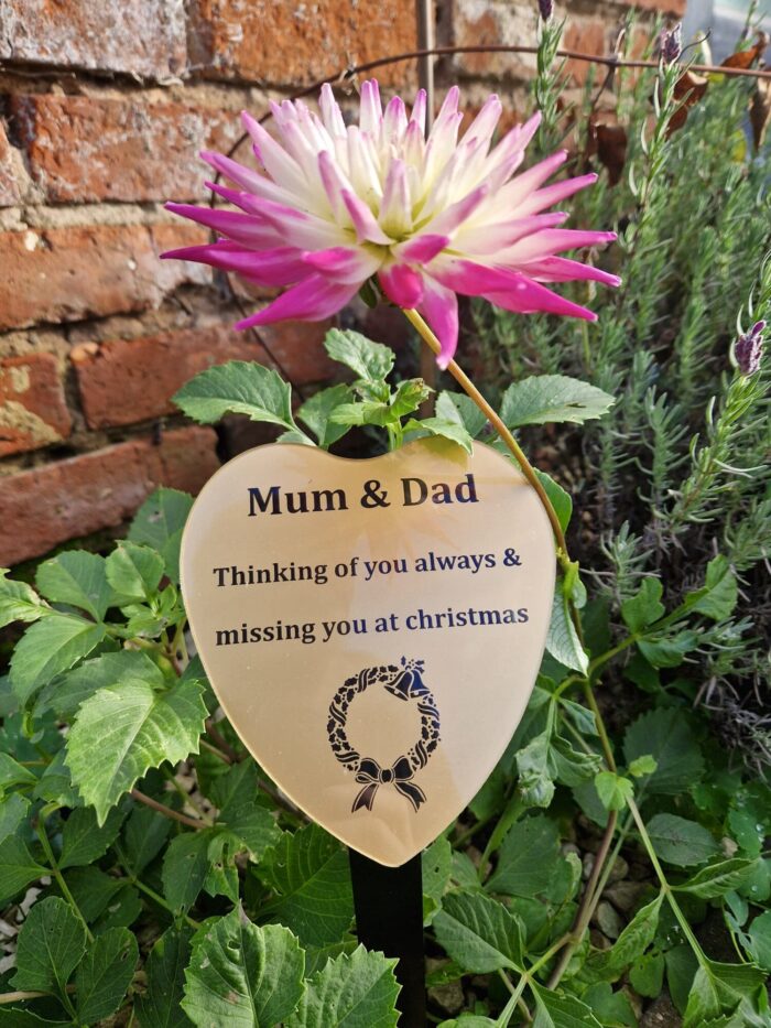 Christmas Heart Perspex Commemorative Plaque