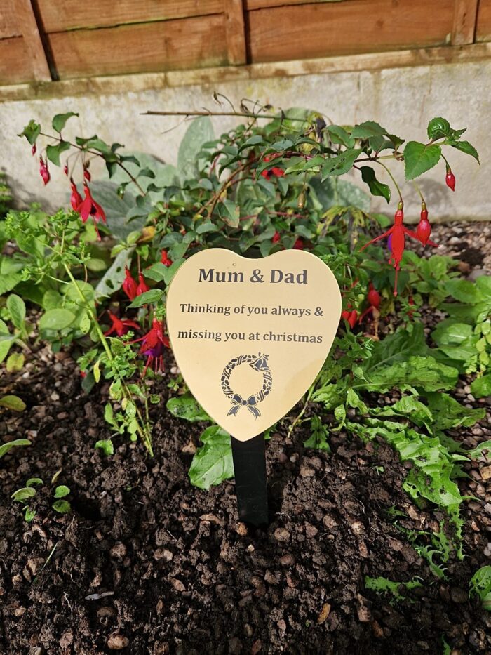 Christmas Heart Perspex Commemorative Plaque - Image 2