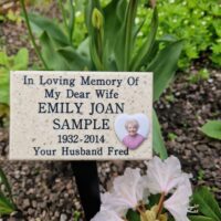 Small Granite Style Commemorative Plaque with Photograph