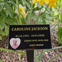 Small Granite Style Commemorative Plaque with Photograph - Image 3