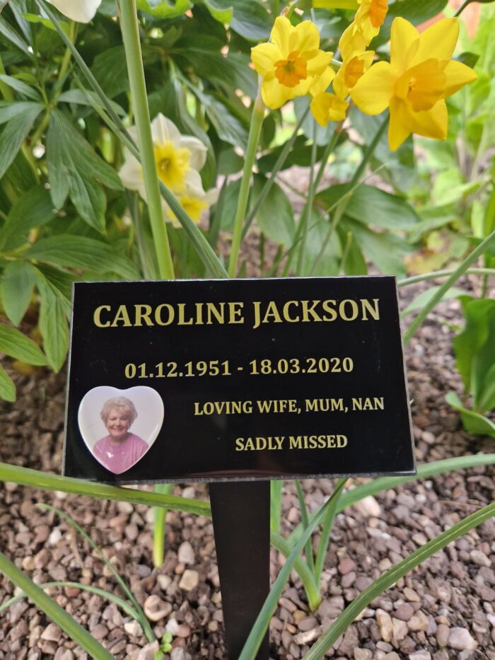 Small Granite Style Commemorative Plaque with Photograph - Image 3
