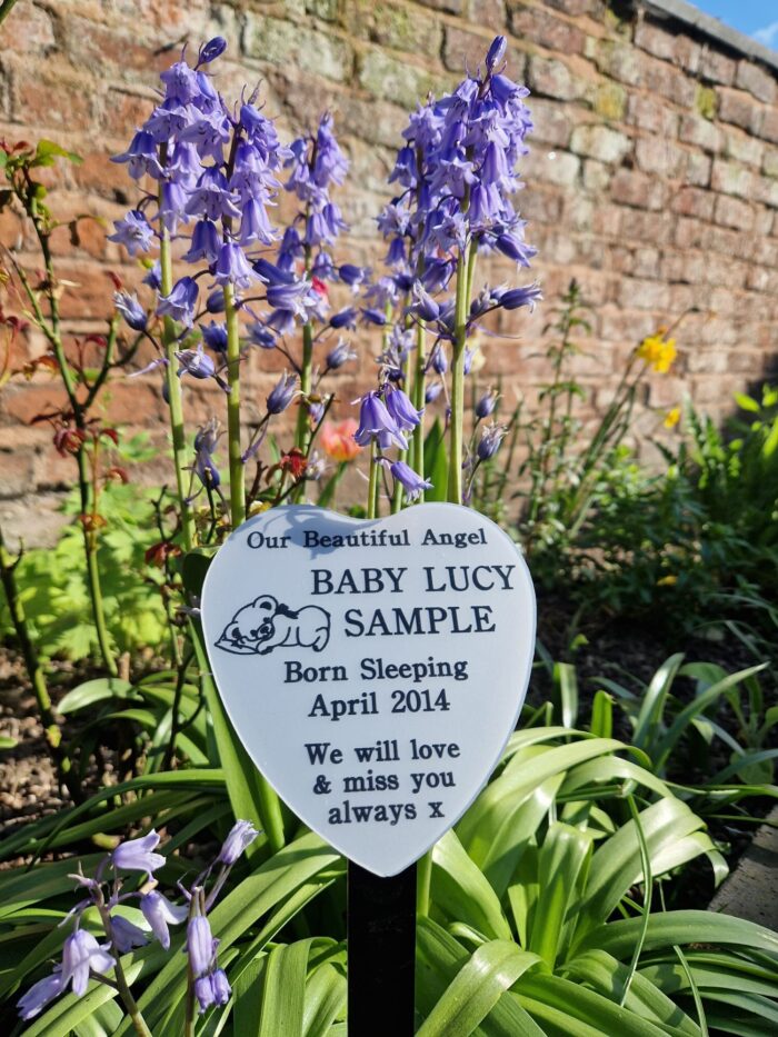 Heart Perspex Commemorative Plaque