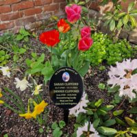 Large Granite Style Oval Commemorative Plaque with Photograph - Image 2