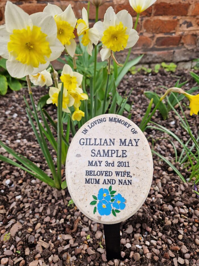 Small Oval Granite Style Commemorative Plaque