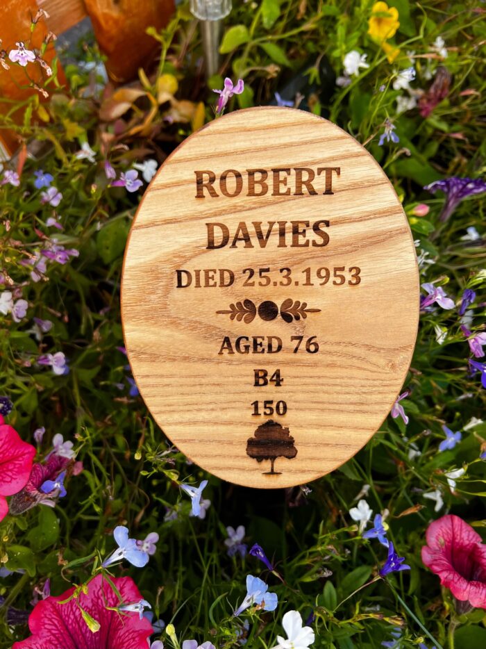 Wooden Oval Commemorative Plaque - Image 2