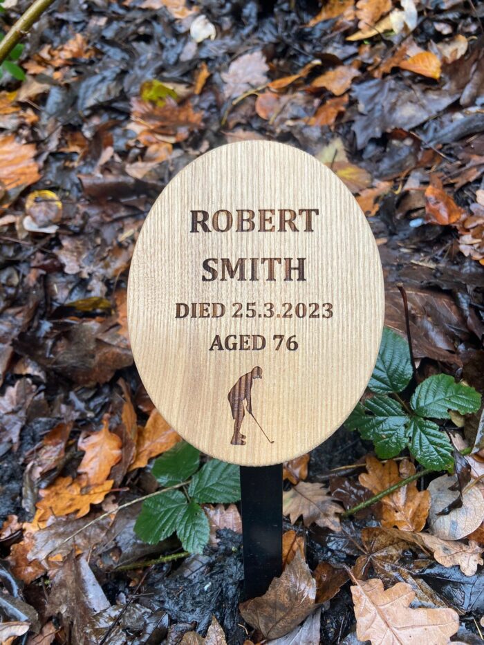 Wooden Oval Commemorative Plaque
