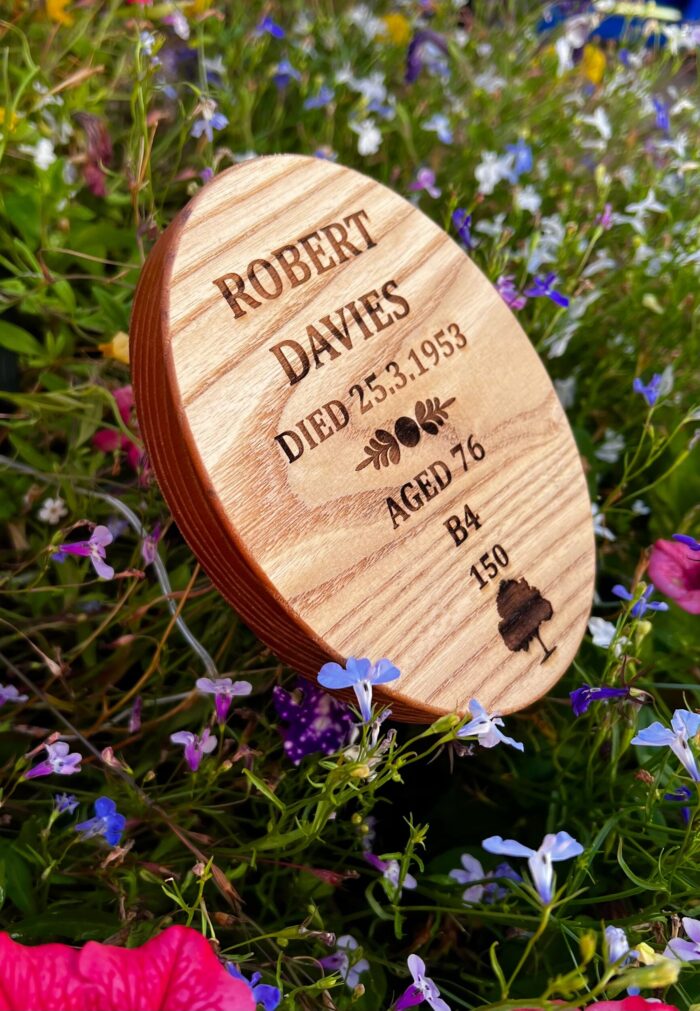 Wooden Oval Commemorative Plaque - Image 3