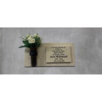 Small Granite Style Wall Plaque with Posy Vase - Image 3