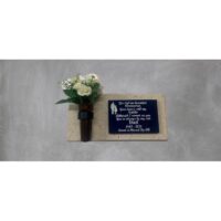 Small Granite Style Wall Plaque with Posy Vase - Image 4