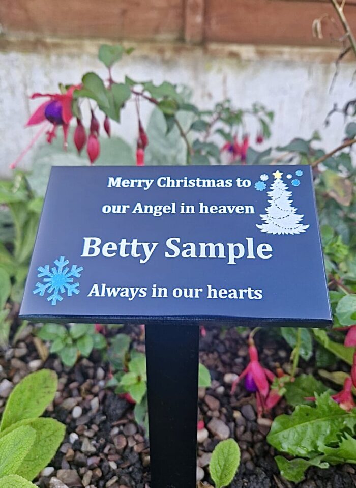 Christmas Small Granite Style Commemorative Plaque