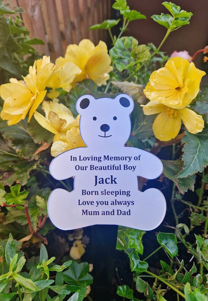 Teddy Bear Perspex Commemorative Plaque