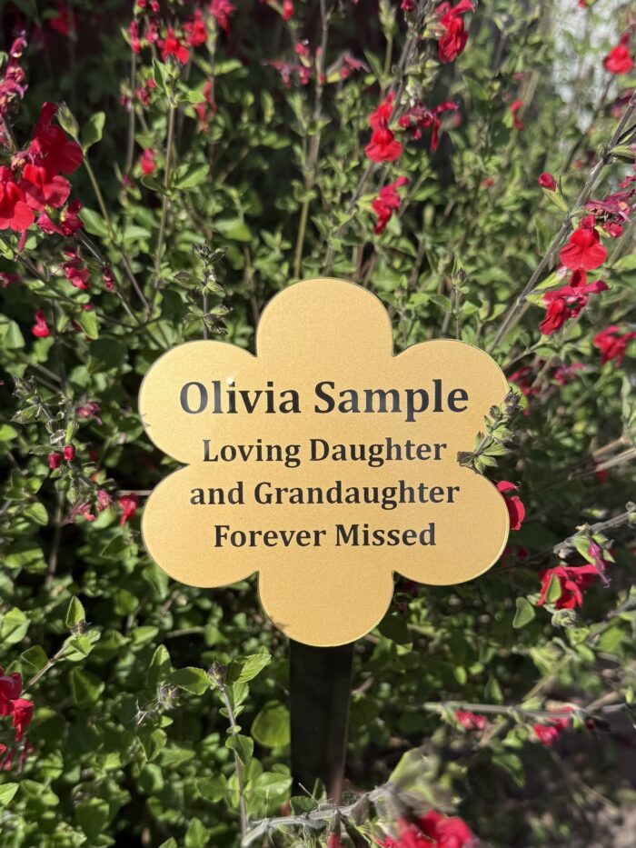 Flower Perspex Commemorative Plaque